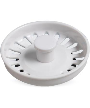White Sink Plug Kitchen Sink Strainer Plug Waste Plug Basin Water Seal Plug Smooth Maintenance Convenient Sink Stopper - Buy Online on GoSupps.com
