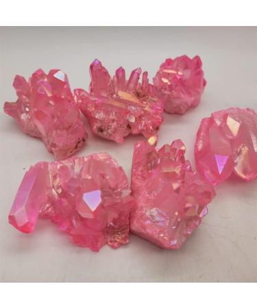 Home Decoration 100-180g Natural Angel Aura Crystal Cluster Pink Electroplating Titanium Coating Quartz Cluster Reiki Stones Crystal (Size : 160-180g) - Buy Online on GoSupps.com