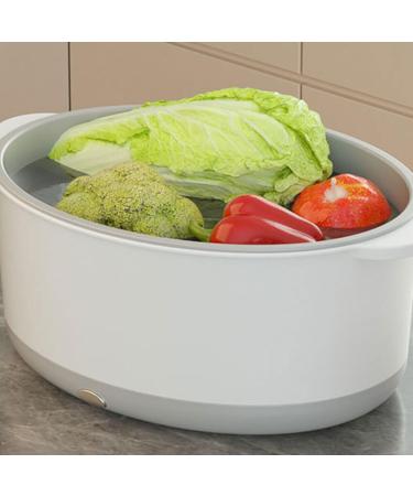 rongweiwang Quick And Easy To Drain And Clean Drain Basket For Kitchen Hollow Drainage Basket ABS Electric Vegetable Washing Basket - Buy Online on GoSupps.com