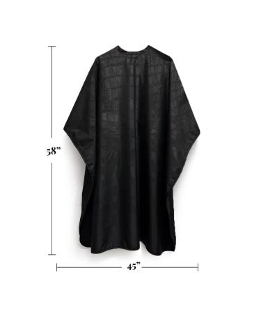 Betty Dain Alligator Hide Bleach-Proof Styling Cape | Textured Surface, Secure Snap Closure | Machine Washable Lightweight Polyester | Black | 45 x 60 - Buy Online on GoSupps.com