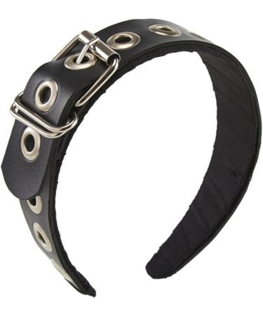 TQUXNGA PU Leather Headband Gothic Tiaras Leather Buckle Headband Rock Headband Punk Headband Steampunk PU Leather Headpiece Red - Buy Online on GoSupps.com