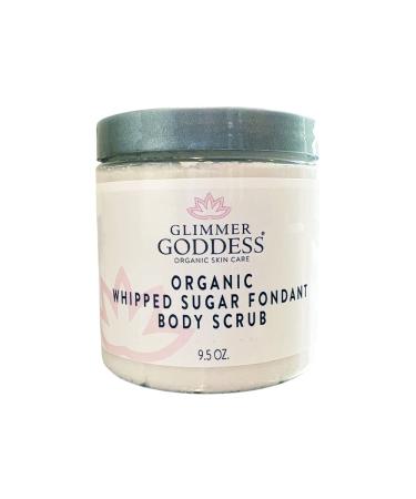Glimmer Goddess Organic Lavender Lemon Whipped Sugar Scrub - 9.5 oz - Organic Cane Sugar with Coconut Oil & Agave - Exfoliating Hydrating Natural Glow - Vegan Cruelty-Free