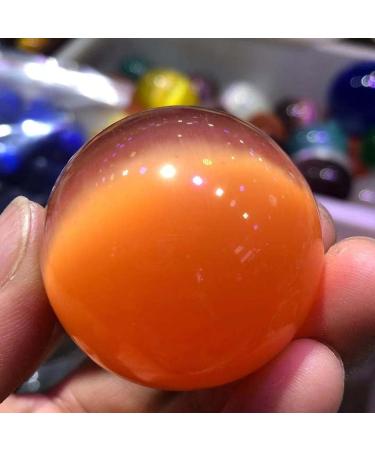 Rare Natural deep Yellow cat Eye Crystal Ball Beautiful Full of Texture (Size : 40mm) - Buy Online on GoSupps.com