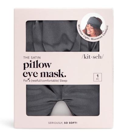 Kitsch Satin Sleep Mask - Softer than Silk Eye Mask for Women (Charcoal) - Buy Online on GoSupps.com