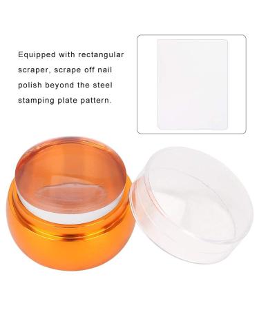 Professional Silicone Nail Art Stamper with Lid & Scraper | Manicure Nail Printing Tool for Decoration - Buy Online on GoSupps.com