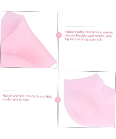 Housoutil 1 Pair Protective Socks Cotton Socks for Moisturising Spa Moisture Socks Foot Lotion Socks Silicone Cotton Glove Womens Socks Gel Sock Feet Miss Pink Heel Foot Socks Sebs - Buy Online on GoSupps.com