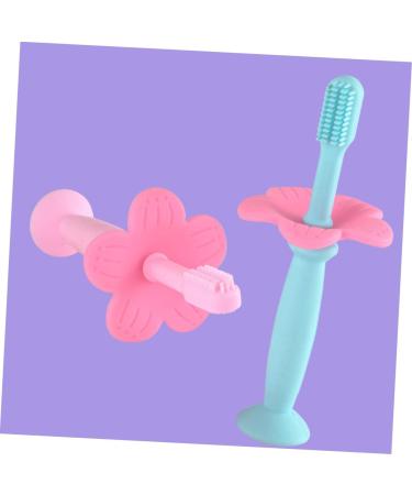 Hapinary Baby Toothbrush - Silicone Training Toothbrush for Babies & Children - Pink - 1 Pack - Clean Oral Care - Buy Online on GoSupps.com
