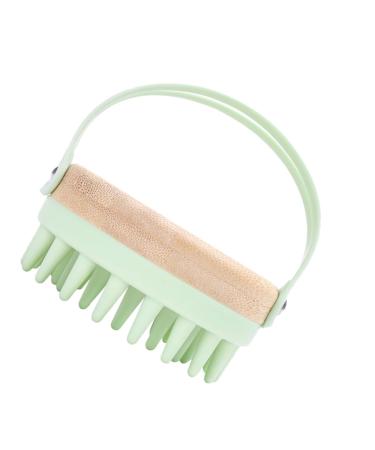 Shampoo brush Bathw scher for the body scalp brush Massage scalp massage laundry collector Massage device Hair shampoo scrubber scrubber to massage the scalp meridian 8.4x8x7.4cm green