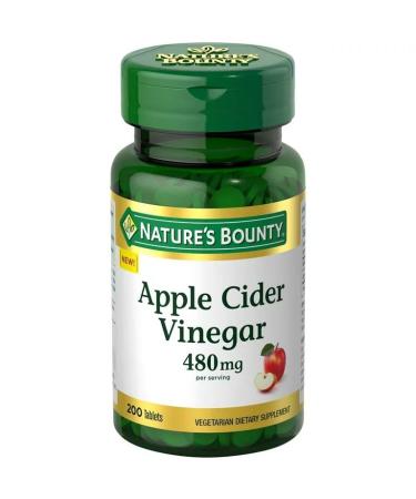 Nature s Bounty Apple Cider Vinegar Supplement 480 mg 200 Tablets