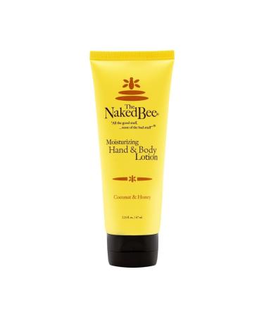 The Naked Bee Coconut and Honey Hand and Body Lotion  Moisturizer for All Skin Types  Nourishing Lotion for Sensitive Skin 2.25 Ounce Coconut & Honey 2.25 Fl Oz (Pack of 1)