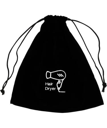 WOONEKY 4 Pcs Hair Dryer Storage Bag Portable Dryer Suitcases Hair Styling Tools Bags Product Flannel Black - Buy Online on GoSupps.com