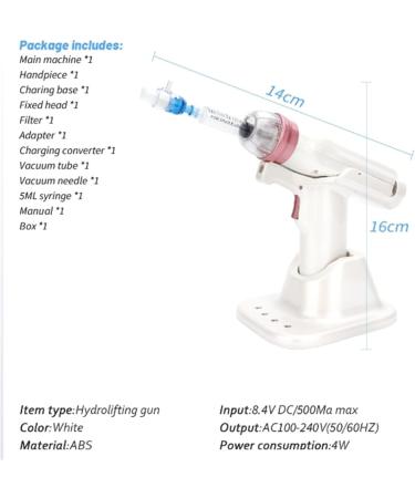 XQSSB Hydrolifting Gun Facial Lifting Machine Mesotherapy Negative Pressure Meso Gun Mesotherapy Hydrolifting Water Injector Beauty Device Skin Care - Buy Online on GoSupps.com
