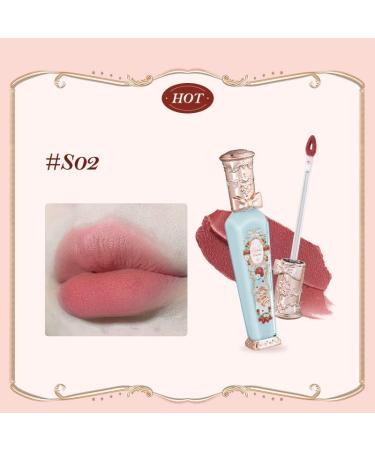 Huazhixiao Strawberry Rococo Cloud Lip Mud Cream - Red Brick Berry Color, Long Lasting & Moisturizing - 1PC (S02#) - Buy Online on GoSupps.com