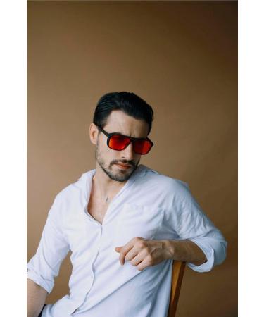 Bilge Karga Grant Sunglasses for Women & Men | UV400 Protection | Stylish Black & Orange - Shop Internationally - Buy Online on GoSupps.com