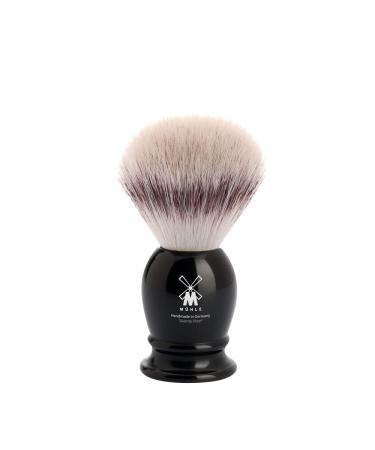 MHLE Classic Silvertip Badger Fiber Brush | High-Grade Black Resin Handle | Luxury Shave Accessory for Men Black Small