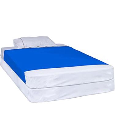 Buy Stretchy Sensory Compression Bed Sheet - Blue Full Size (136 x 147 cm) for Autism ADHD & SDP - Breathable Comfort for Better Sleep - Buy Online on GoSupps.com