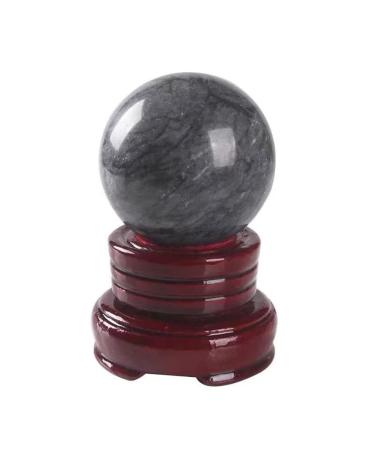 Natural Crystal Rough Crystal Ornaments 1pc 50mm Natural Black Jade Quartz Stone Crystal Ball Spheres Gemstones for Home Decor