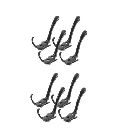 Alipis 8 Pcs Clothes Hook Wall Mount Clothing Rack Black Towel Holder Hooks Hanger Hook Nordic Ledge