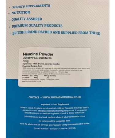 Leucine Powder - Vegan 500g - Buy Online on GoSupps.com