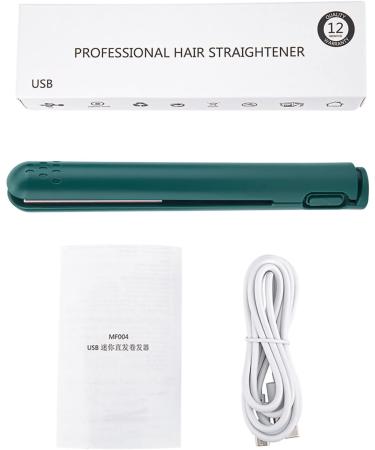 Health & Beauty Mini 2-in-1 Hair Straightener | USB Ceramic Flat Iron for Straightening & Curling - Stylish Blue & Green Options - Buy Online on GoSupps.com