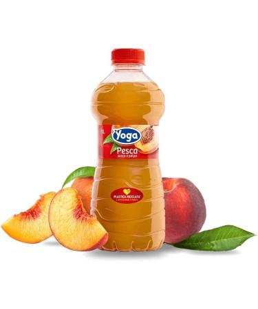  CAIYA 6X Yoga Peach Fruit Juice and Pulp with Italian Peach Flavor 1L CAIYA Box of 6 Bottles  - Buy Online on GoSupps.com