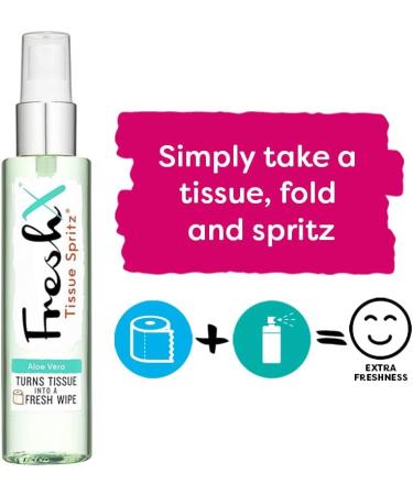 FreshX Toilet Paper Spray | Tissue Spritz Turns Toilet Paper Into 200 Moist Wipes | Flushable Wet Wipe Alternative (Aloe & Cucumber) Aloe Vera - Buy Online on GoSupps.com