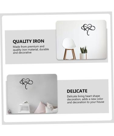 Cabilock 1pc Iron Pendant Plaque Heart Wall Decor Rustic Home Decor Room Loving Heart Shaped Pendant Black 40.00X33.00X0.20CM - Buy Online on GoSupps.com