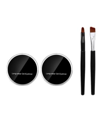 Buy Waterproof Gel Eyeliner Set - Long Lasting Black & Brown Makeup with Brushes - International Shipping - Buy Online on GoSupps.com