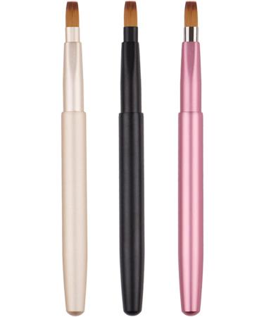 Travel Retractable Lip Brush Applicators Flat For Lipstick Gloss Creams Portable With Cap Professional Makeup Brush Tool Lipstick Brush Applicator Wands With Cap Retractable For Makeup Disposable Black - Buy Online on GoSupps.com