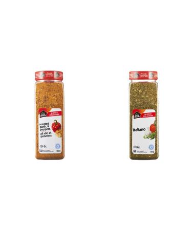 Club House Roasted Garlic and Red Pepper One Step Seasoning 660g - Imported from Canada & Quality Natural Herbs & Spices One Step Seasoning Italiano 510g One Step Seasoning + Italiano