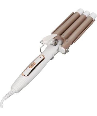 3 Barrel Curling Iron Wand - Gold Large Adjustable Temperature Hair Curler - Perfect for Salon Use (US Plug - Buy Online on GoSupps.com