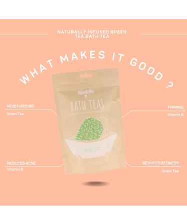 SpaLife Naturally Infused Bath Tea (3 Pack) - Green Tea Blend for Relaxation and Rejuvenation - Buy Online on GoSupps.com