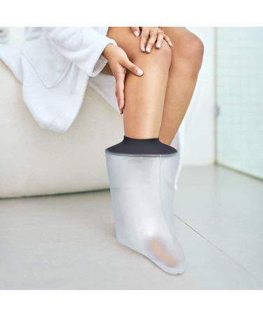 Adult Foot Cast Cover for Shower and Bath Waterproof Shower Bandage and Reusable Sealed Cast Protector to Keep Wound and Bandages Dry Perfect Fit The Foot Ankle No Mark on Skin