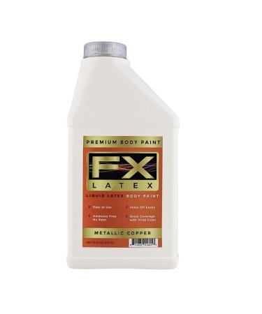 Liquid Latex Fashions- Ammonia Free Natural Face paint for Kids and Adults Ideal for Artwork School Plays Cosplays and Concerts Metallic Copper- 16 oz