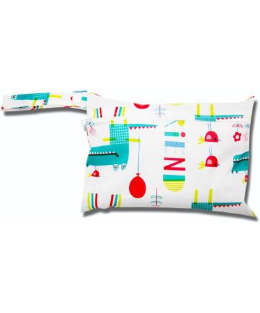 Egurs Wetbag Waterproof Reusable Diaper Bag - Crocodile Design (22x15cm) | International Shipping Available - Buy Online on GoSupps.com