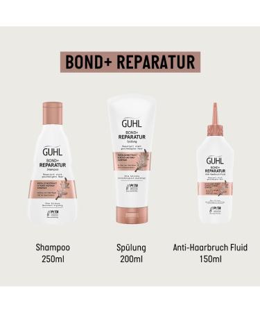 Guhl Bond+ Repairing Shampoo Content: 250 ml Repairs severely damaged hair Structures the hair fibre deep inside the hair Silicone-free Particularly - Buy Online on GoSupps.com