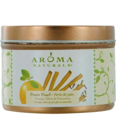 Aroma Naturals 814749 Aroma Naturals Soy VegePure Travel Candle - Peace Pearl Orange Clove and Cinnamon - 2.8 oz