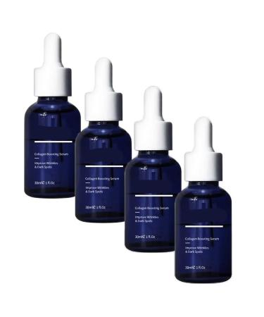 Collagen Boosting Serum emove Wrinkles On Your Face And Body. It Encourages Cell Reborn Which Helps You To Rewind The Age. (Color : 4Count (Pack of 4))