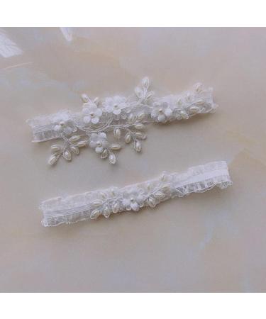 JWICOS 2Pcs Bride Wedding Lace Garters - White Bridal Leg Band for Women | Bridal Accessories - Buy Online on GoSupps.com