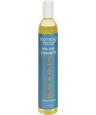 Soothing Touch Bath & Body Oil - Rest/Relax 8 Oz | Natural Moisturizer for Stress Relief & Relaxation - Buy Online on GoSupps.com