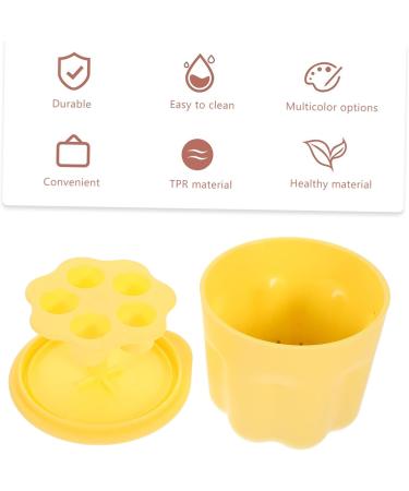 DRESSOOS 1set Makeup Brush Cleaning Bowl Makeup Brush Cleaning Kit Brush Rinsing Pad Brush Cleaning Tool Makeup Brush Washer Bowl Makeup Tool Cleaner Make Brush Cleaning Bowl Cosmetic Pp 8.5X8X6.8CM Yellow - Buy Online on GoSupps.com