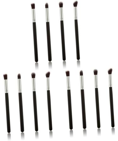 Baluue 12 Pcs Eye Make-up Brush Kit Eye Shadow Brushes Lip Scrubber Brush Makeup Brush Lip Scruber Black - Buy Online on GoSupps.com