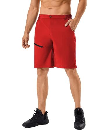 Men's Quick Dry Stretch Cargo Hiking Shorts X-Large Red - 6 Pockets - Buy Online on GoSupps.com