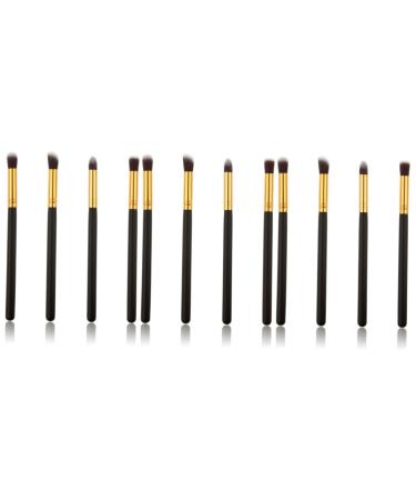 BIUDECO 12 Pcs Eye Make-up Brush Kit Makeup Pencil Concealer Brushes Highlighter Makeup Brush Eyeliner Black
