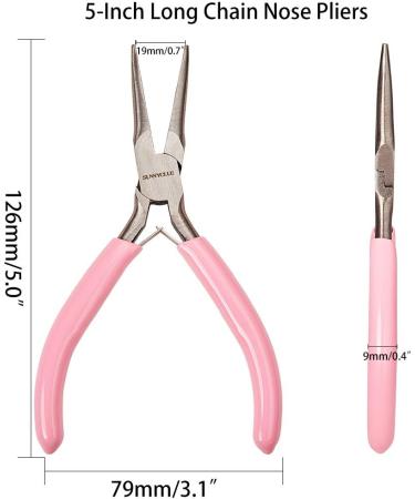 SUNNYCLUE 5 Inch Long Chain Nose Pliers with Flat Jaws Mini Precision Pliers for DIY Jewelry Making Hobby Projects Pink Thin Needle Nose Pliers DIY Craft Tools Bending Wire Plier Tool Supplies - Buy Online on GoSupps.com