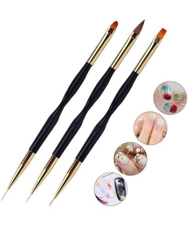Nail Painting Liner Pen Double Head Nail Art Dual Use Nail Art Brush Gel Polish Nail Drawing Pen Brush Makeup brushes - Buy Online on GoSupps.com