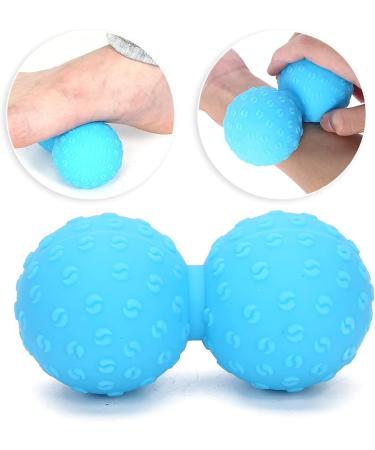 Verdant Touch Yoga Gym Ball - Double Massage Ball for Muscle Relaxation & Deep Tissue Massage | Blue Fitness Ball for Legs & Shoulders - Buy Online on GoSupps.com