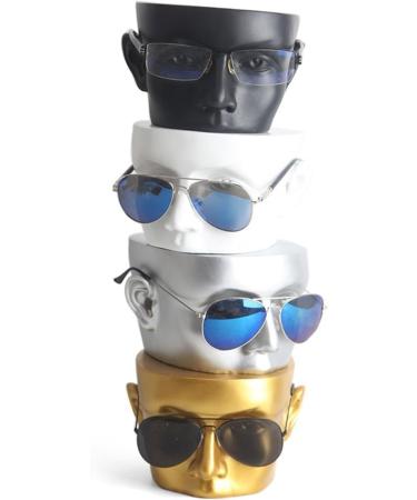 Stylish White Glasses Stand - Head-Shaped Sunglasses Display Rack for Shop Windows & Showcase - Buy Online on GoSupps.com