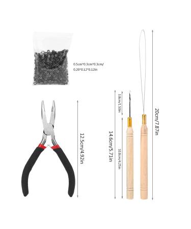 SWetup 4-in-1 Microring Hair Extensions Set - 500 Microrings & Tongs for Real Hair Bonding - Buy Online on GoSupps.com