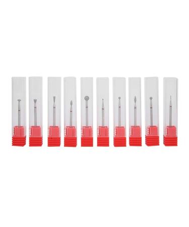 NAROOTE Nail Drill Bit Set 10Pcs Nail Drill Bits Nail Polishing Burr Manicure Pedicure Accessory Tool Set(F1-F10) - Buy Online on GoSupps.com